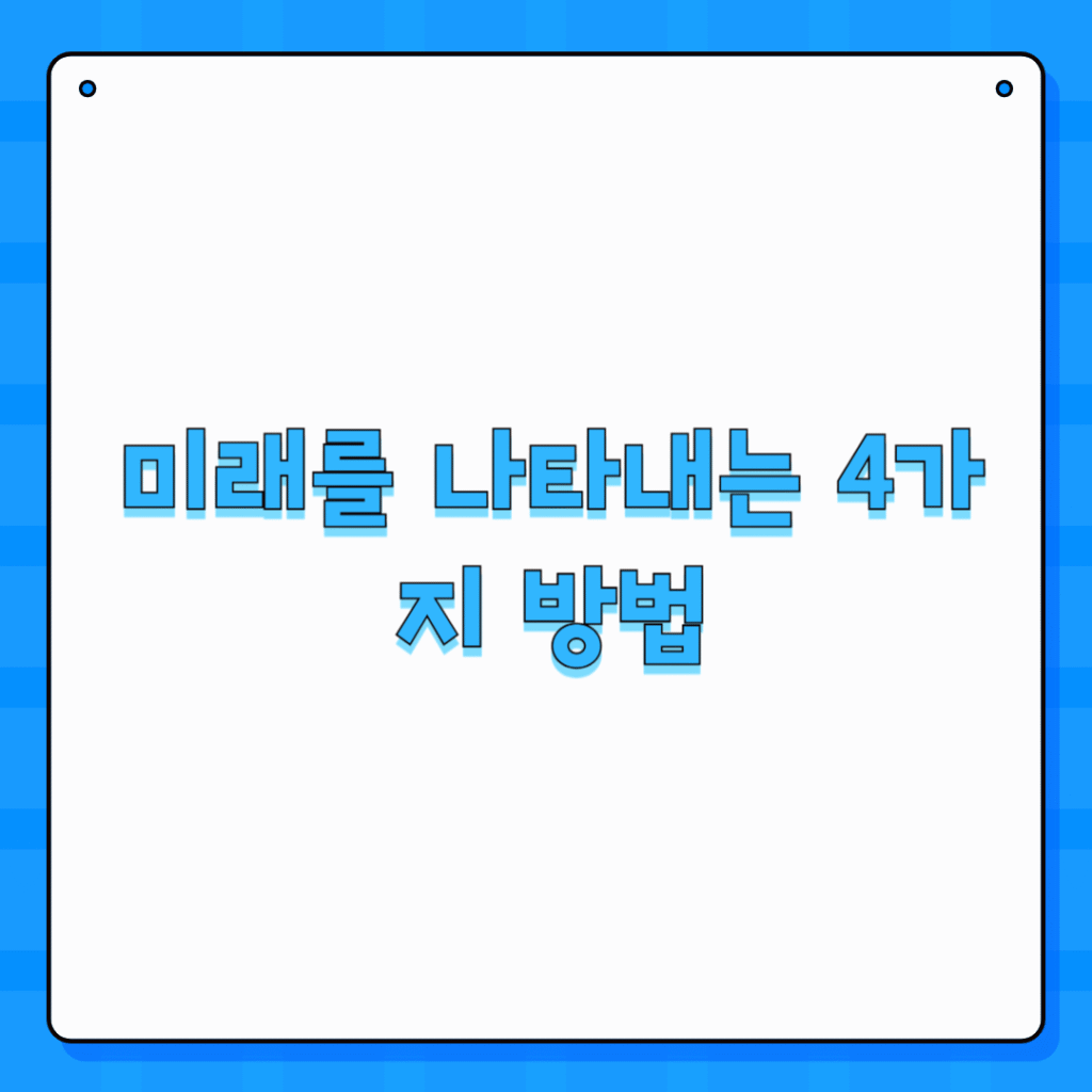 미래를 나타내는 4가지 방법