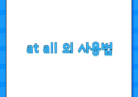 at all 의 사용법