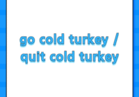 go cold turkey / quit cold turkey