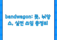 bandwagon: 뜻, 뉘앙스, 실전 쓰임 총정리