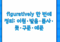 figuratively 한 번에 정리: 어원·발음·품사·뜻·구문·예문