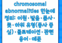 chromosomal abnormalities 한눈에 정리: 어원·발음·품사·뜻·하위 유형(동사 중심)·콜로케이션·관련 용어·예문