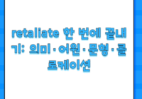 retaliate 한 번에 끝내기: 의미·어원·문형·콜로케이션