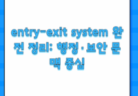 entry-exit system 완전 정리: 행정·보안 문맥 중심
