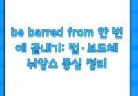 be barred from 한 번에 끝내기: 법·보도체 뉘앙스 중심 정리