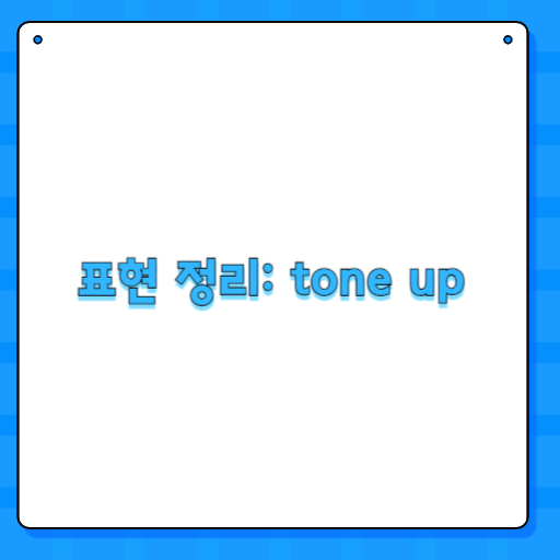 표현 정리: tone up
