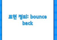 표현 정리: bounce back
