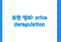 표현 정리: price deregulation