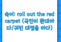 숙어: roll out the red carpet (극진히 환대하다/귀빈 대접을 하다)
