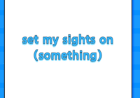 set my sights on (something)