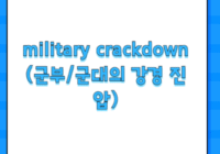 military crackdown (군부/군대의 강경 진압)