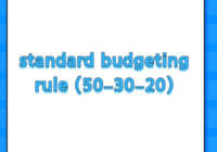 standard budgeting rule (50–30–20)