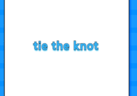 tie the knot
