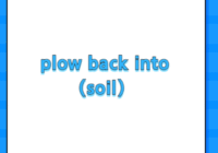 plow back into (soil)