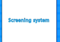 Screening system