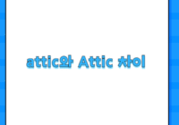 attic와 Attic 차이