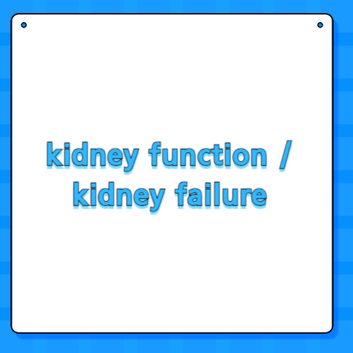 kidney function / kidney failure