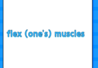 flex (one’s) muscles