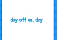 dry off vs. dry