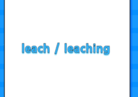 leach / leaching