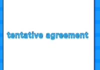 tentative agreement