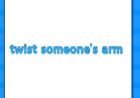 twist someone’s arm
