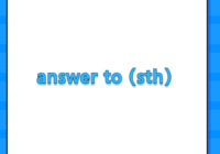 answer to (sth)