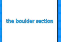 the boulder section