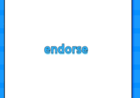 endorse