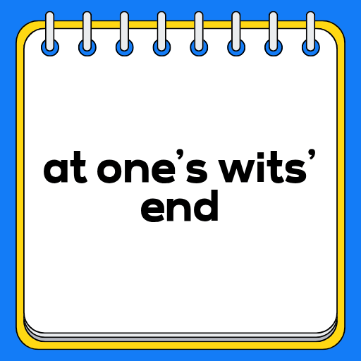at one's wits' end