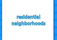 residential neighborhoods