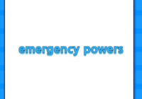 emergency powers