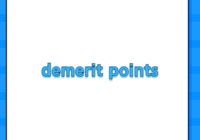 demerit points