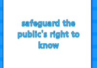 safeguard the public's right to know