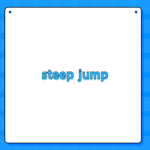 steep jump
