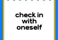 check in with oneself