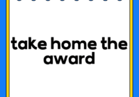 take home the award