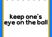 keep one's eye on the ball