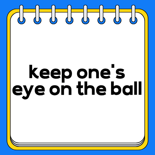 keep one's eye on the ball