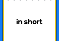 in short
