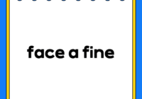 face a fine