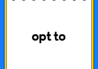 opt to