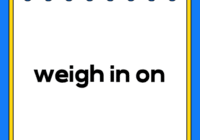 weigh in on
