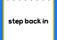 step back in
