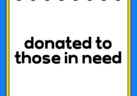 donated to those in need