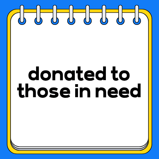 donated to those in need